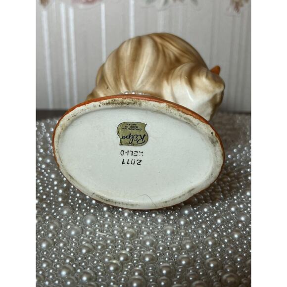 VINTAGE RELPO TEEN 2011 LADY HEAD VASE, Orange - Picture 9 of 9